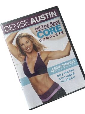 5/$5 Denise Austin Hit The Spot Core Complete DVD - Factory Sealed